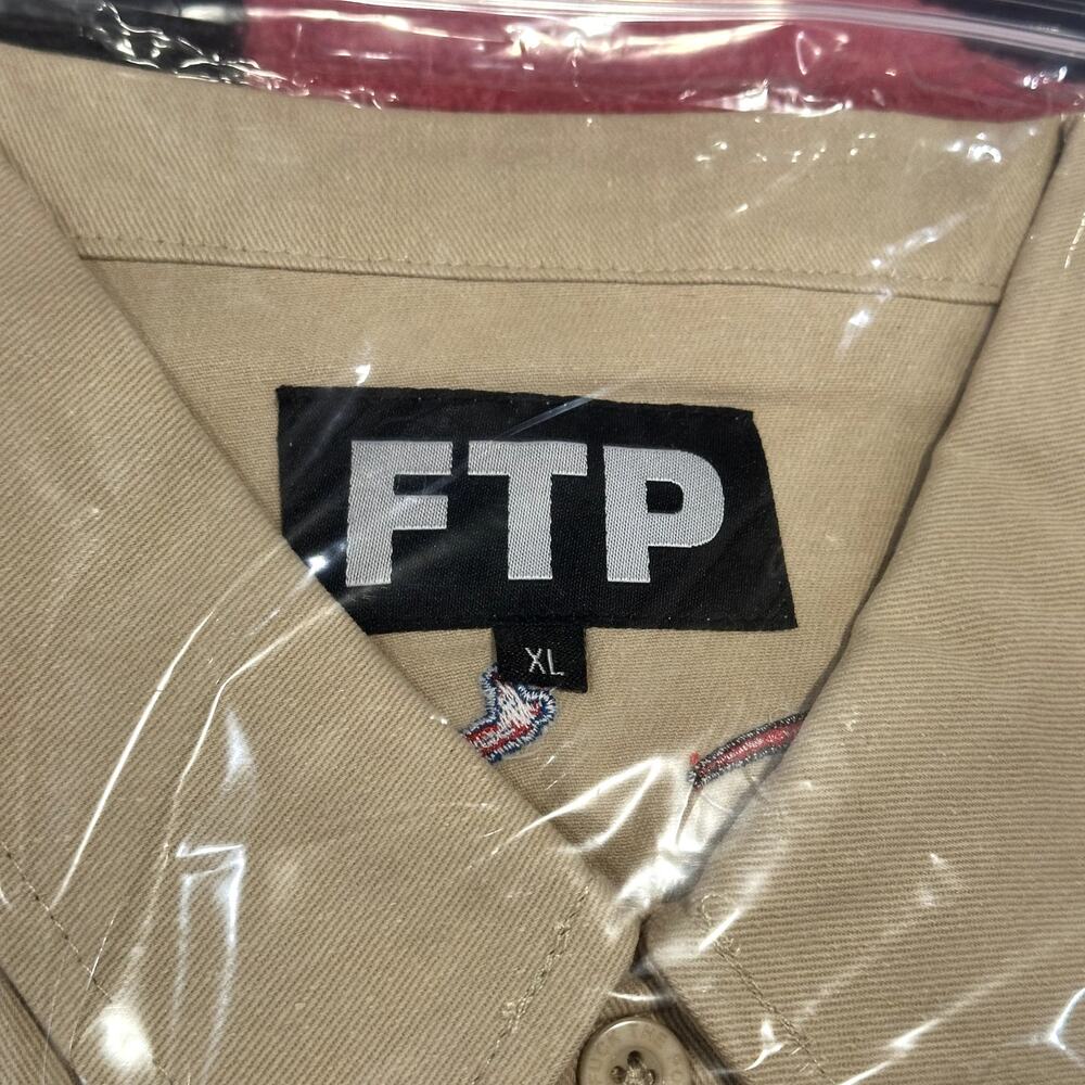 FTP Raceway Button Up Shirt (Tan) – Size XL – As Pictured - Picture 5 of 9